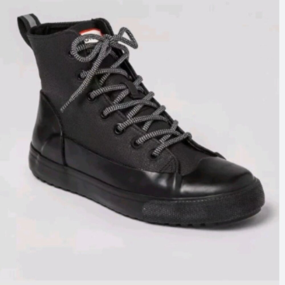 Hunter Boots Adult Unisex Lace Up Dipped Canvas Men's 6 / Women's 8 Black